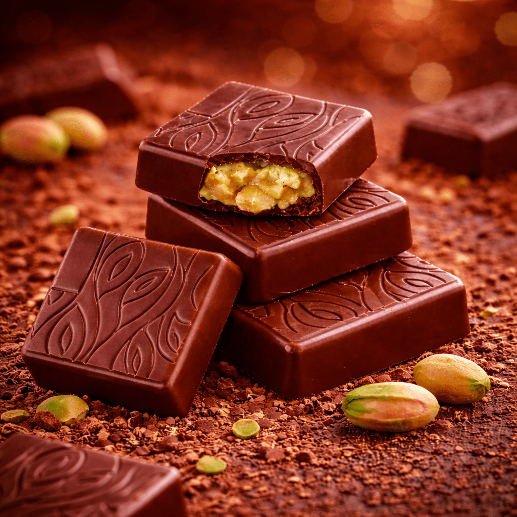 Dark Chocolate with pistachio fillings